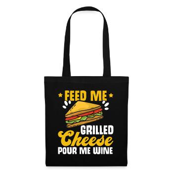 Love Grilled Cheese Men Women - Stoffbeutel - Schwarz - Vorne