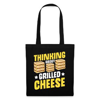 Love Grilled Cheese Men Women - Stoffbeutel - Schwarz - Vorne
