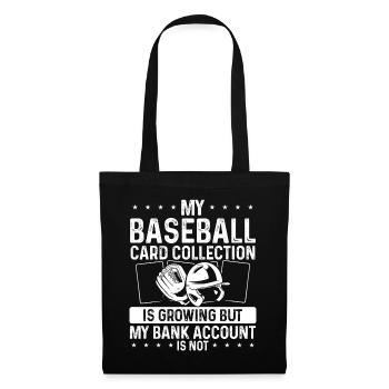 Funny Baseball Card Design - Tote Bag - black - Front