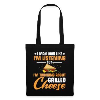 Love Grilled Cheese Men Women - Stoffbeutel - Schwarz - Vorne