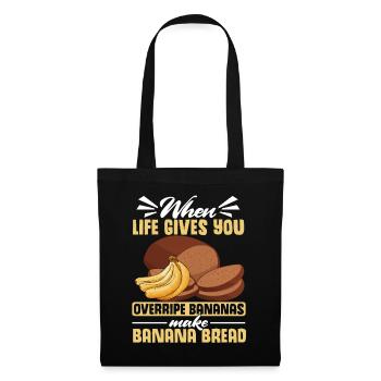 Drôle de vêtements de cuisson au pain aux bananes - Sac en tissu - noir - Devant