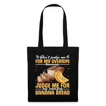 Drôle de vêtements de cuisson au pain aux bananes - Sac en tissu - noir - Devant
