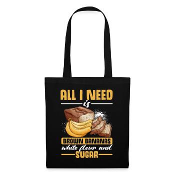 Drôle de vêtements de cuisson au pain aux bananes - Sac en tissu - noir - Devant