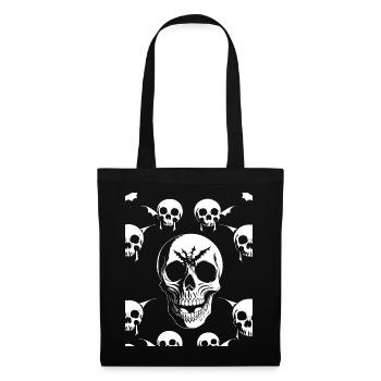 Horreur Crâne Crâne Art Crâne Gothique Heavy Metal - Sac en tissu - noir - Devant