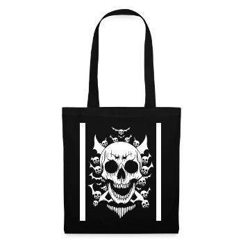 Horror Skull Skull Art Skull Gothic Heavy Metal - Tote Bag - black - Front