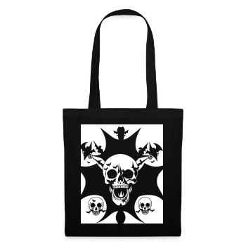 Horror Skull Skull Art Skull Gothic Heavy Metal - Tote Bag - black - Front