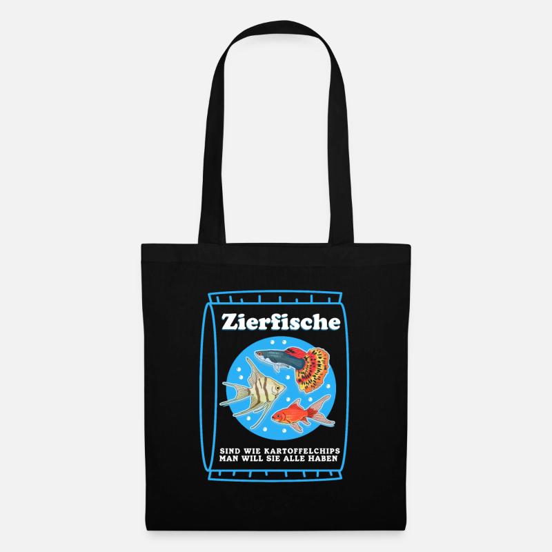 Aquarium Aquarianer Aquaristik Geschenk - Stoffbeutel - Schwarz