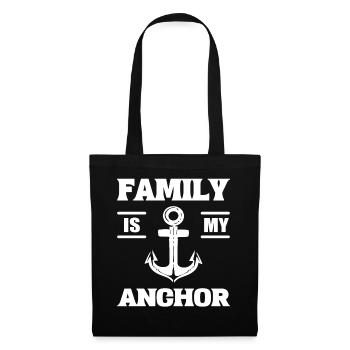 La famille est mon ancre Kapitän zur See - Sac en tissu - noir - Devant