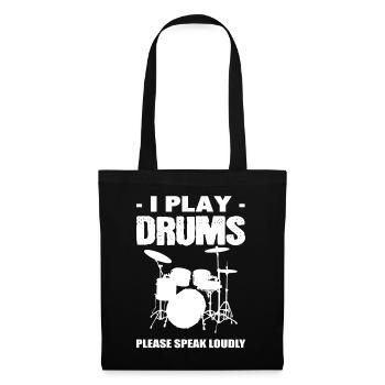 I play drums drum player - Tote Bag - black - Front