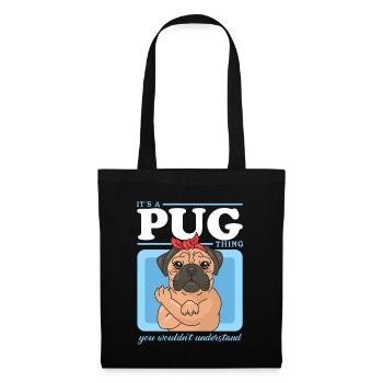 Pug Dogs Dog Owners Dog Owners Gift - Tote Bag - black - Front