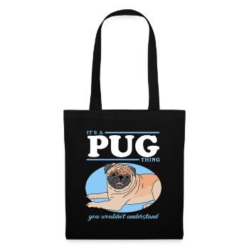 Pug Dog Dog Owner Dog Owner Gift - Tote Bag - black - Front