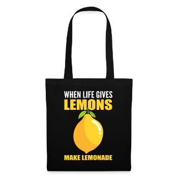 Quand la vie donne des citrons Faire de la limonade - Sac en tissu - noir - Devant