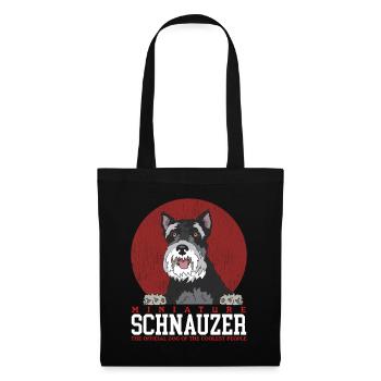 Schnauzer Schnauzer Miniature Chiens Cadeau - Sac en tissu - noir - Devant