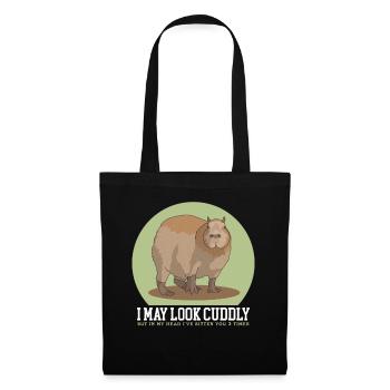 Capybara Capybaras Capybara Capybara Cadeau - Sac en tissu - noir - Devant