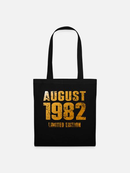 Août 1982 Cadeau d’anniversaire en édition limitée - Sac en tissu - noir