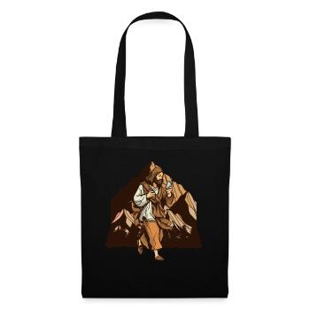 Jésus comme géocacheur - Geocaching Geocacher - Sac en tissu - noir - Devant