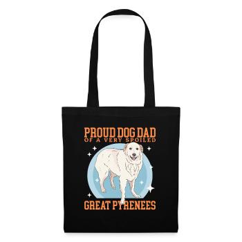 Chien de montagne pyrénéen Papa Chien Chien Propriétaire Cadeau - Sac en tissu - noir - Devant