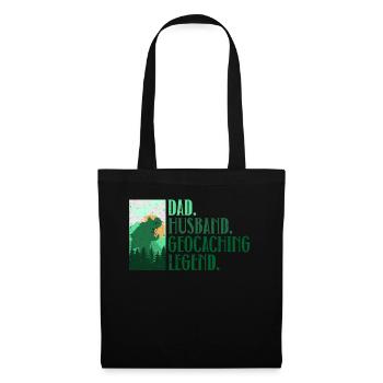 Père. Mari. Légende du géocaching. - Géocaching - Sac en tissu - noir - Devant