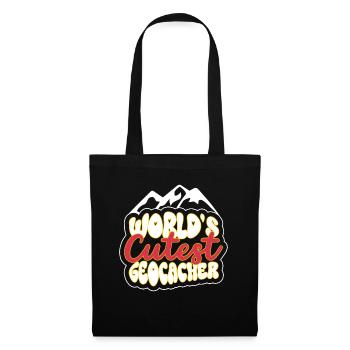 Le géocacheur le plus mignon du monde - Geocaching - Sac en tissu - noir - Devant