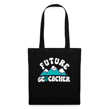 Géocacheur du futur - Geocaching Geocacher - Sac en tissu - noir - Devant