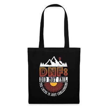 DNF: N’a pas échoué - Geocaching Geocacher - Sac en tissu - noir - Devant
