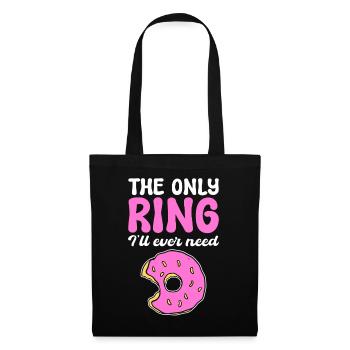 Donut-Liebhaber Donut-Enthusiast - Stoffbeutel - Schwarz - Vorne