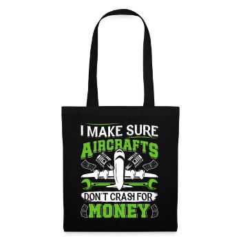 Love Airplane aviation - Tote Bag - black - Front