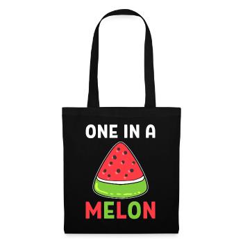 One In A Melon Obstverkäufer - Stoffbeutel - Schwarz - Vorne