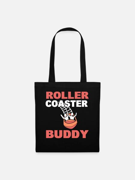 Roller Coaster Buddy Achterbahnliebhaber - Stoffbeutel - Schwarz
