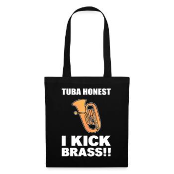 Tuba Wortspiel Musiker - Stoffbeutel - Schwarz - Vorne