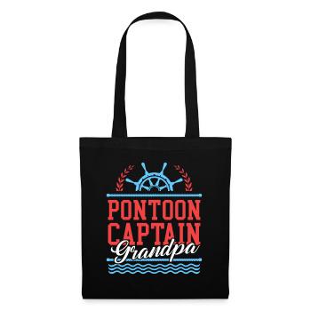 Ponton Captain Grand-père Ponton Ponton Bateau Cadeau - Sac en tissu - noir - Devant