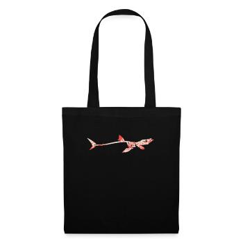 Megalodon Skeleton - Megalodon Halloween Shark - Sac en tissu - noir - Devant