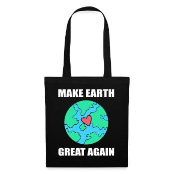Make The Earth Great Again Naturliebhaber - Stoffbeutel - Schwarz - Vorne