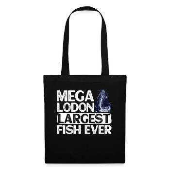 Megalodon - Le plus gros poisson de tous les temps - Requin - Sac en tissu - noir - Devant