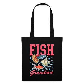 Aquariophile Aquariophile Cadeau Grand-mère - Sac en tissu - noir - Devant