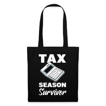 Tax Season Survivor Buchhalter - Stoffbeutel - Schwarz - Vorne