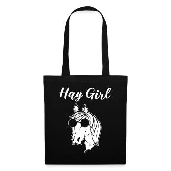 Hay Girl Reiter - Stoffbeutel - Schwarz - Vorne