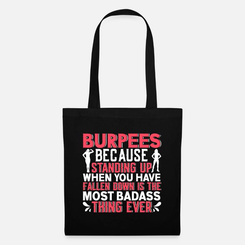 Burpees Übungen Workout - Stoffbeutel - Schwarz