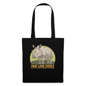 Rhinocéros Rhinocéros Rhinocéros Cadeau - Sac en tissu - noir - Devant