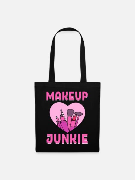 Makeup Junkie Kosmetischer Künstler - Stoffbeutel - Schwarz