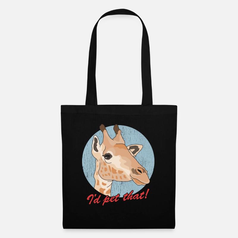 Giraffe Liebhaber Giraffen Geschenk - Stoffbeutel - Schwarz