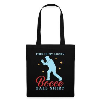 Boccia Boules Bocce Bocce Boccia Joueur Cadeau - Sac en tissu - noir - Devant