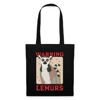 Lemur Ring-tailed lemur ringtail lemurs gift - Tote Bag - black - Front