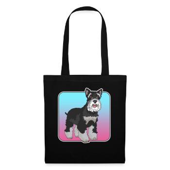 Schnauzer miniature Propriétaire | Cadeau Schnauzer Chien - Sac en tissu - noir - Devant
