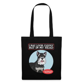 Schnauzer miniature propriétaire Schnauzer chien cadeau - Sac en tissu - noir - Devant