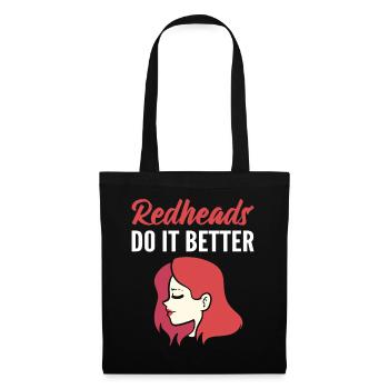 Redheads Do It Better Friseur - Stoffbeutel - Schwarz - Vorne