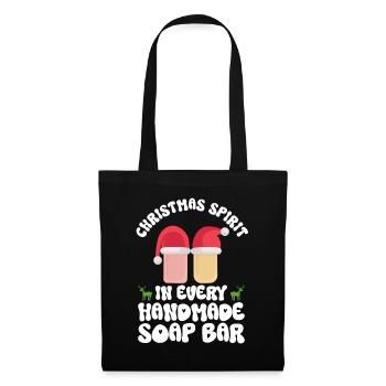 Soap making Christmas soap boiler saying - Tote Bag - black - Front