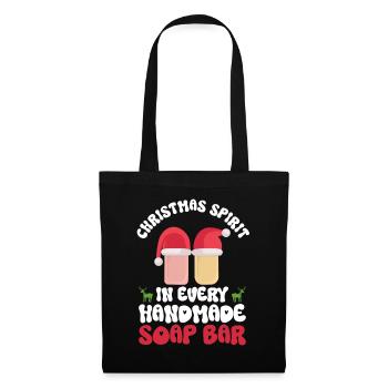 Soap making Christmas soap boiler saying - Tote Bag - black - Front