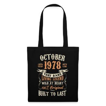 Octobre 1978 Cadeau d’anniversaire - Sac en tissu - noir - Devant