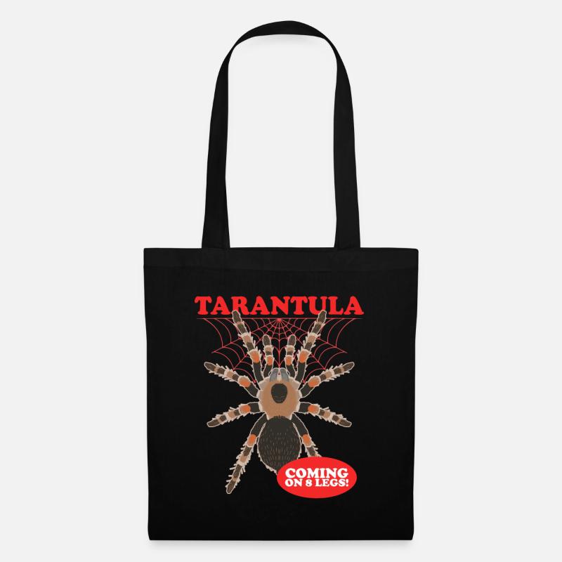 Vogelspinnen Spinne Tarantel Vogelspinne Geschenk - Stoffbeutel - Schwarz